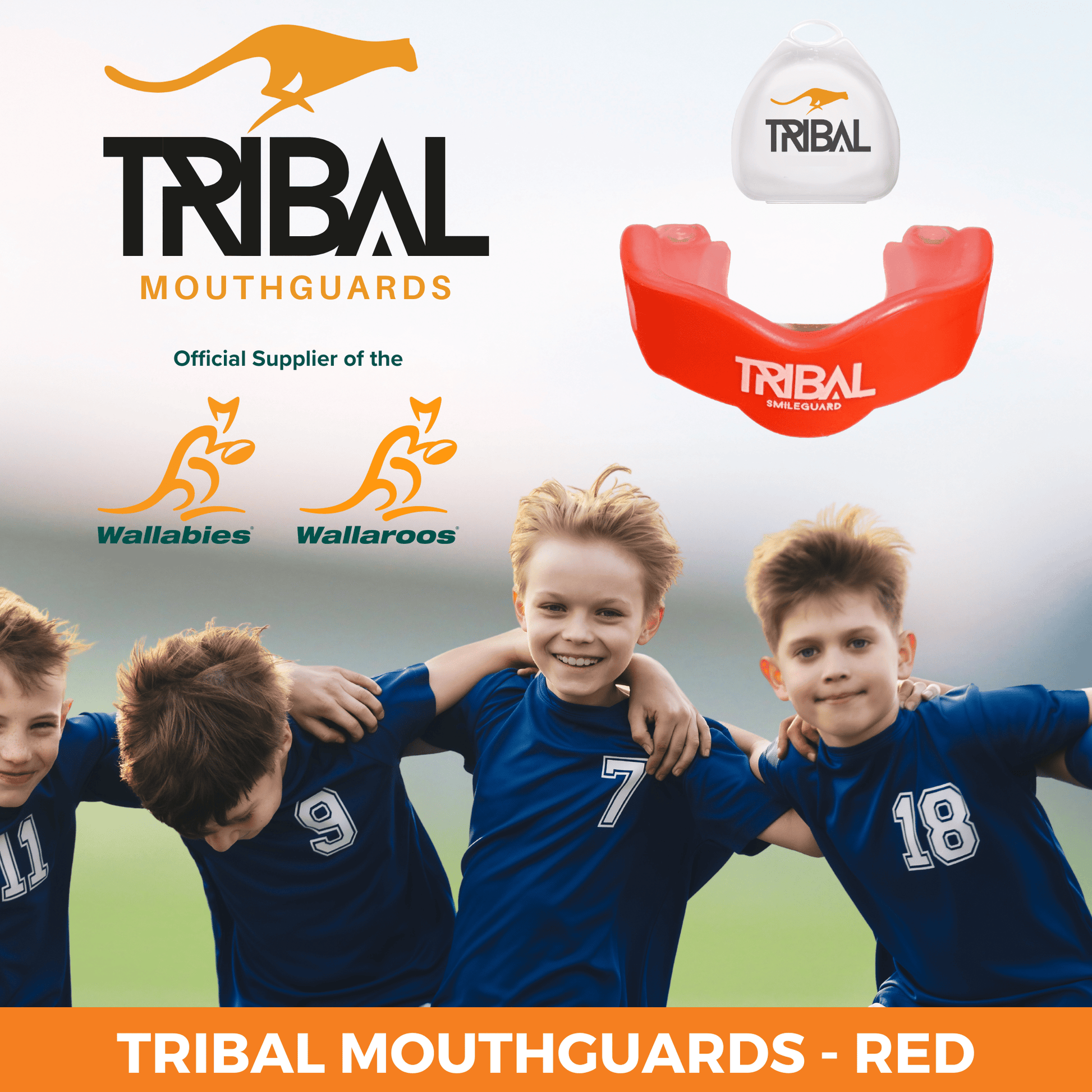 Gel Pro Sports Mouthguards by Tribal - Play it Safe - Tribal Sports Mouthguards Tribal sports mouthguards ruby Australia, wallabies, wallaroos, dental, mouth , teeth, injuries,  boil and bite, heat and fit, multiple colours, rugby, football cricked